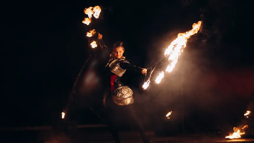 Desert Safari Evening Shows with Fire Performances