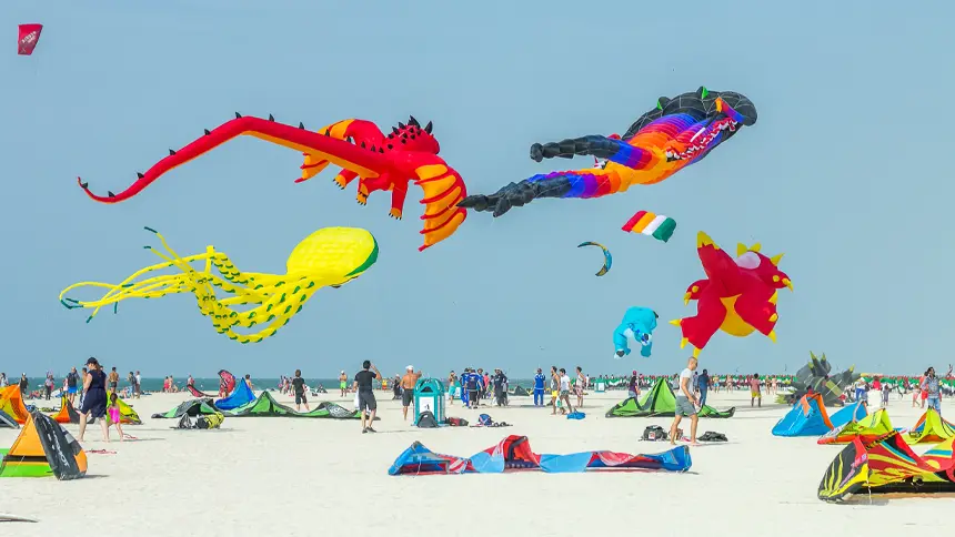 Kite Festivals and Beach Games